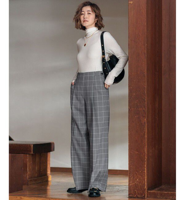 23区「【Oggi1月号/CLASSY.11月号掲載】スムージーコットン タートルネック ニット」|ニット・セーター|
