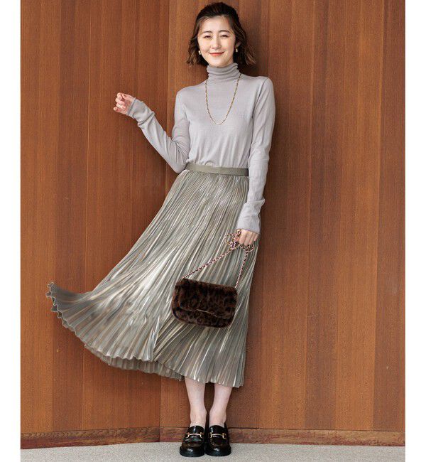 23区「【Oggi1月号/CLASSY.11月号掲載】スムージーコットン タートルネック ニット」|ニット・セーター|