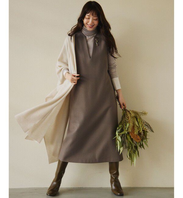 23区「【Oggi1月号/CLASSY.11月号掲載】スムージーコットン タートルネック ニット」|ニット・セーター|