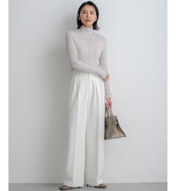 23区「【Oggi1月号/CLASSY.11月号掲載】スムージーコットン タートルネック ニット」|ニット・セーター|