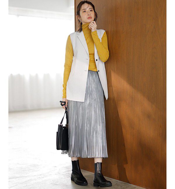 23区「【Oggi1月号/CLASSY.11月号掲載】スムージーコットン タートルネック ニット」|ニット・セーター|