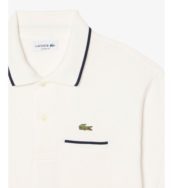 LACOSTE「L.12.12配色トリムライン 半袖ポロシャツ」|ポロシャツ|