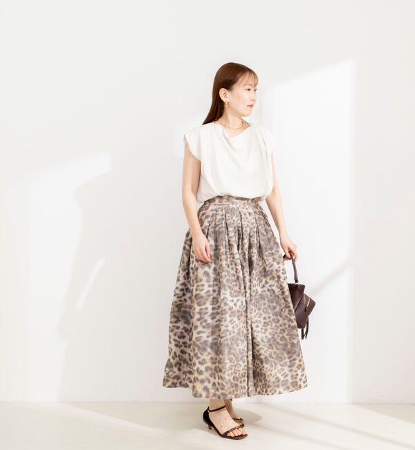 NOLLEY'S sophi「【BECシリーズ】《セットアップ対応》ウォッシャブルピーチサテンフレンチブラウス」|シャツ・ブラウス|