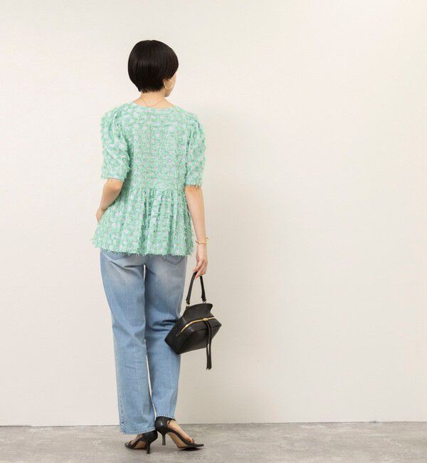 NOLLEY'S sophi「【WEB＆一部店舗限定】ラティスジャガードペプラムブラウス」|シャツ・ブラウス|