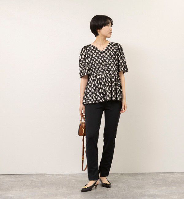 NOLLEY'S sophi「【WEB＆一部店舗限定】ラティスジャガードペプラムブラウス」|シャツ・ブラウス|