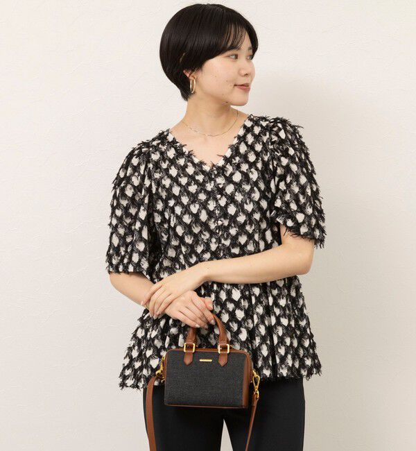 NOLLEY'S sophi「【WEB＆一部店舗限定】ラティスジャガードペプラムブラウス」|シャツ・ブラウス|