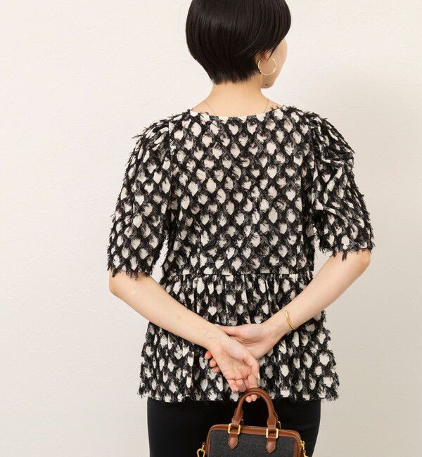 NOLLEY'S sophi「【WEB＆一部店舗限定】ラティスジャガードペプラムブラウス」|シャツ・ブラウス|