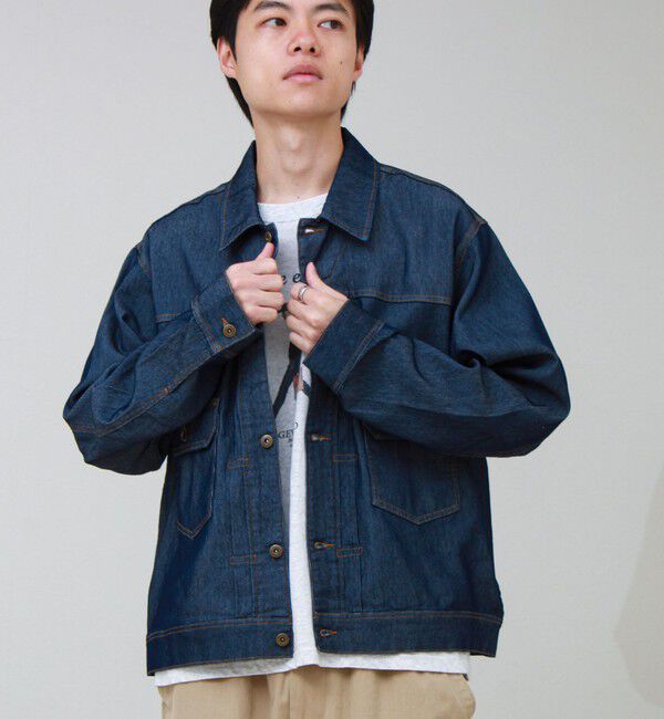 GLOSTER「LOFTAIRデニム3rd type ブルゾン Gジャン デニムジャケット」|デニムジャケット|インディゴブルー