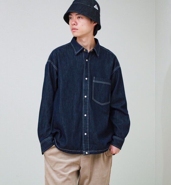 GLOSTER「【デニムのようでデニムじゃない】NON DENIM SHIRTS ノンデニムシャツ」|シャツ・ブラウス|