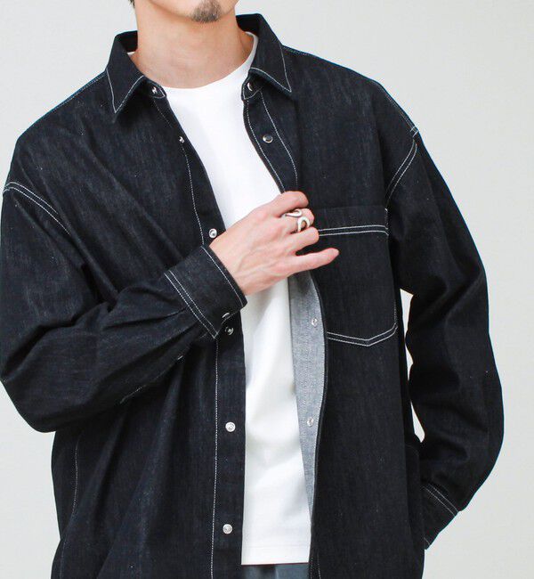 GLOSTER「【デニムのようでデニムじゃない】NON DENIM SHIRTS ノンデニムシャツ」|シャツ・ブラウス|