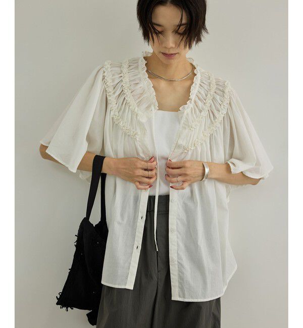 SALON adam et rope'「【crinkle crinkle crinkle】別注3D刺繍フリルトートバッグ」|トートバッグ|