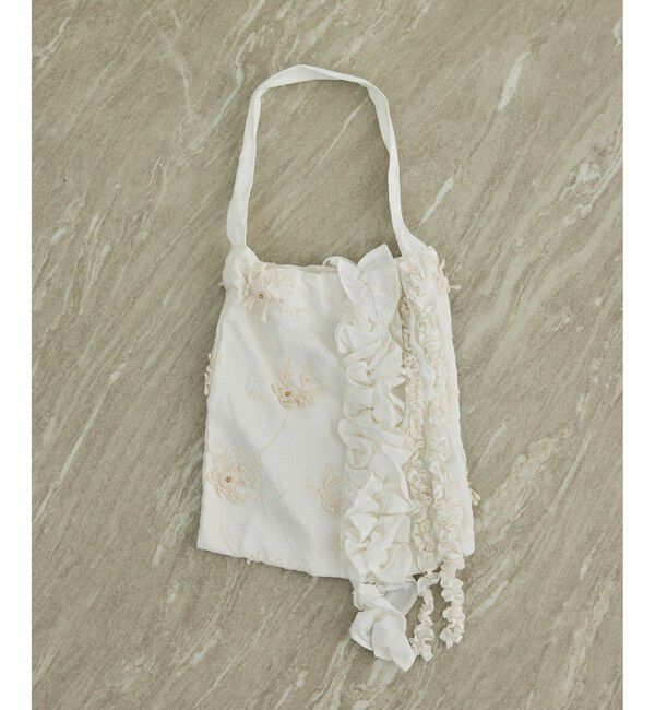 SALON adam et rope'「【crinkle crinkle crinkle】別注3D刺繍フリルトートバッグ」|トートバッグ|