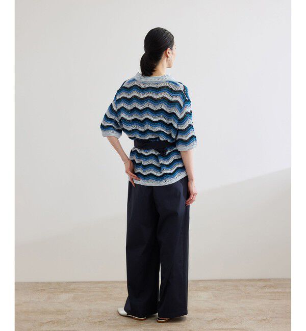 ROPE「【COOHEM（コーヘン）】ZIGZAG SUKASHI KNIT PULLOVER【WEB・一部店舗限定】【一部別注カラー】/洗える」|ポロシャツ|