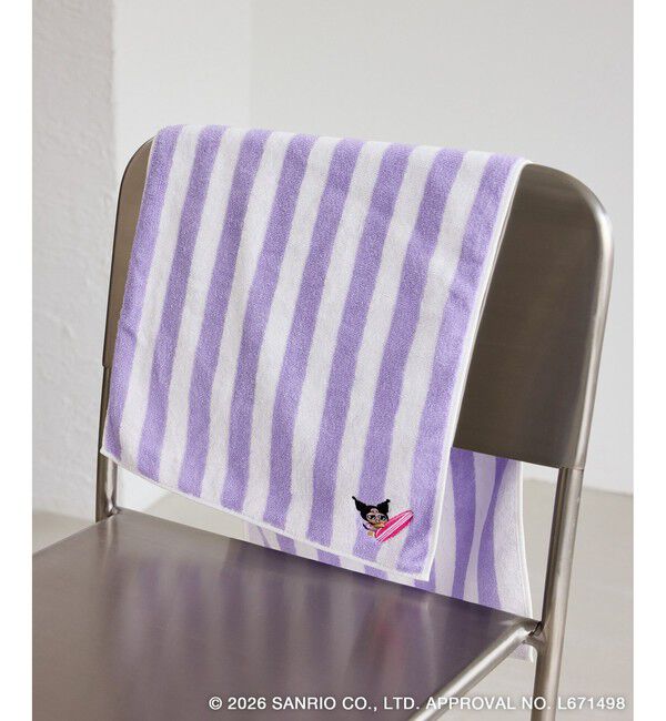 ROPE PICNIC PASSAGE「【サンリオキャラクターズ&times;ROPE' PICNIC】日焼けデザイン ワンポイント刺繍フェイスタオル」|タオル|