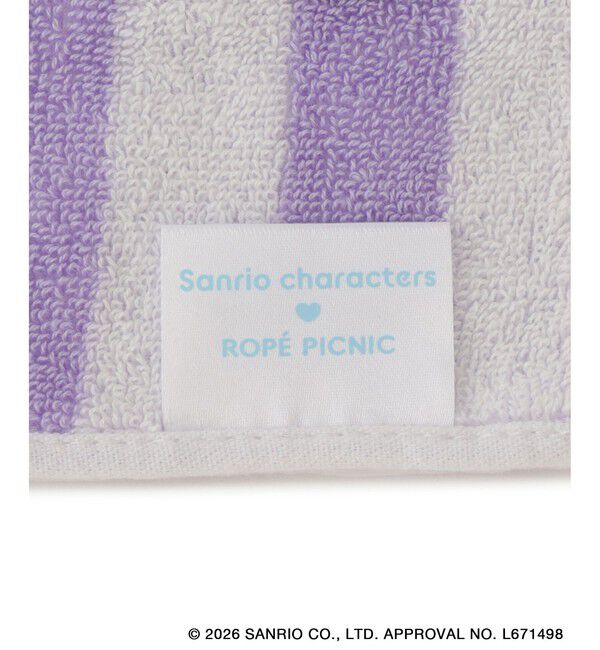 ROPE PICNIC PASSAGE「【サンリオキャラクターズ&times;ROPE' PICNIC】日焼けデザイン ワンポイント刺繍フェイスタオル」|タオル|