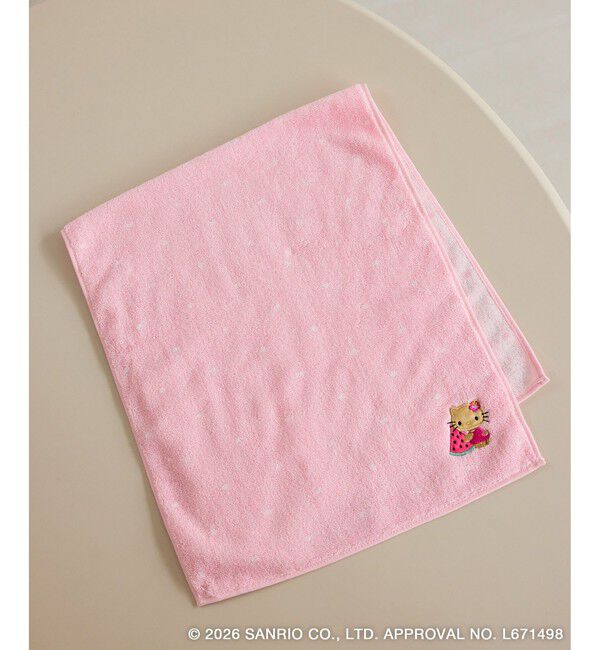 ROPE PICNIC PASSAGE「【サンリオキャラクターズ&times;ROPE' PICNIC】日焼けデザイン ワンポイント刺繍フェイスタオル」|タオル|