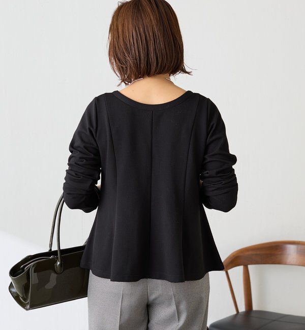  「【再販売決定!】《Matsushita企画》ワッフルペプラムカットソー」|Tシャツ・カットソー|