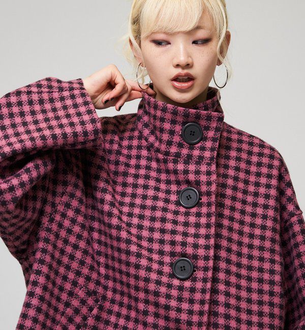  「【26AW LOOK掲載品番】ビッグボタンアシメハーフコート」|その他|