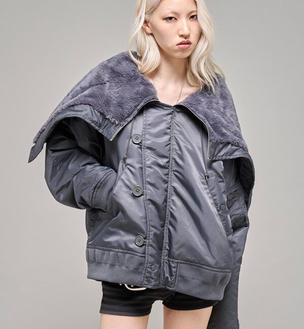  「【26AW LOOK掲載品番】【Sourcream】N2B JKT」|ブルゾン・スタジャン|チャコールグレー