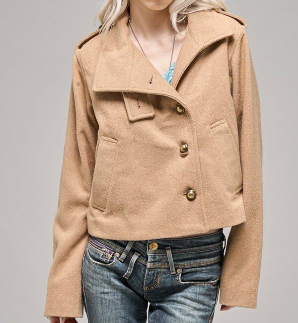  「【26AW LOOK掲載品番】スタンドネックアシメジャケット」|ブルゾン・スタジャン|