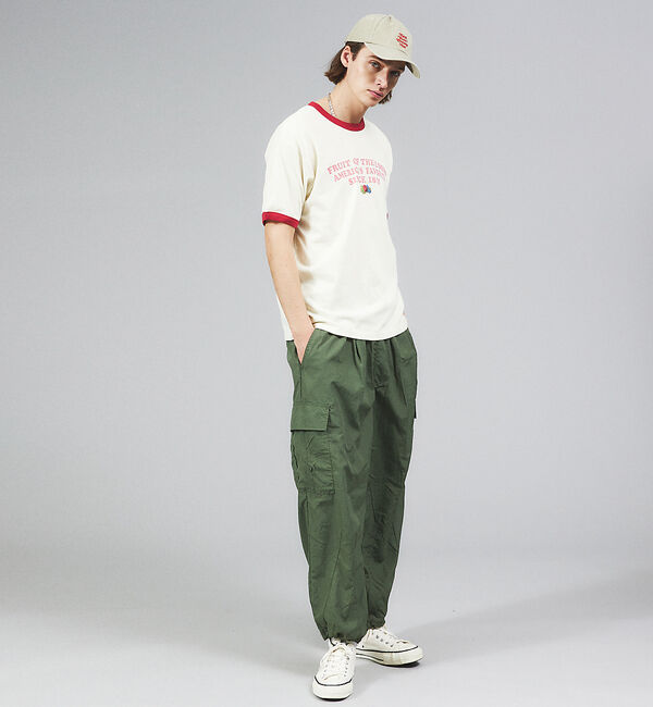 ABAHOUSE「【FRUIT OF THE LOOM】リンガー クルーネック ショートスリーブ」|Tシャツ・カットソー|