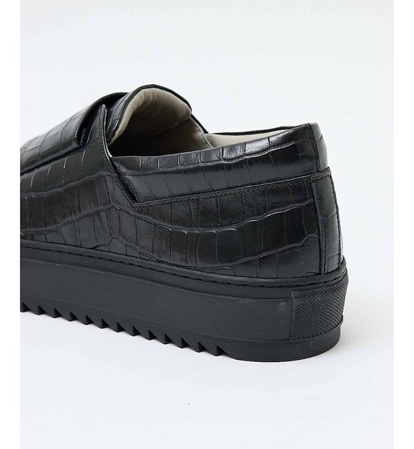 alfredoBANNISTER「【26A/W】ビッグストラップ クロコレザー スリッポン【予約】」|スニーカー|