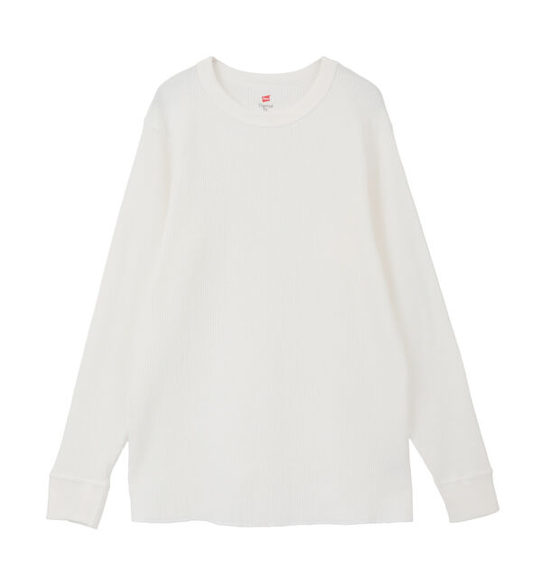 SOFFITTO「【Hanes/ヘインズ】サーマルトップ クルーネックロングスリーブ」|Tシャツ・カットソー|ホワイト