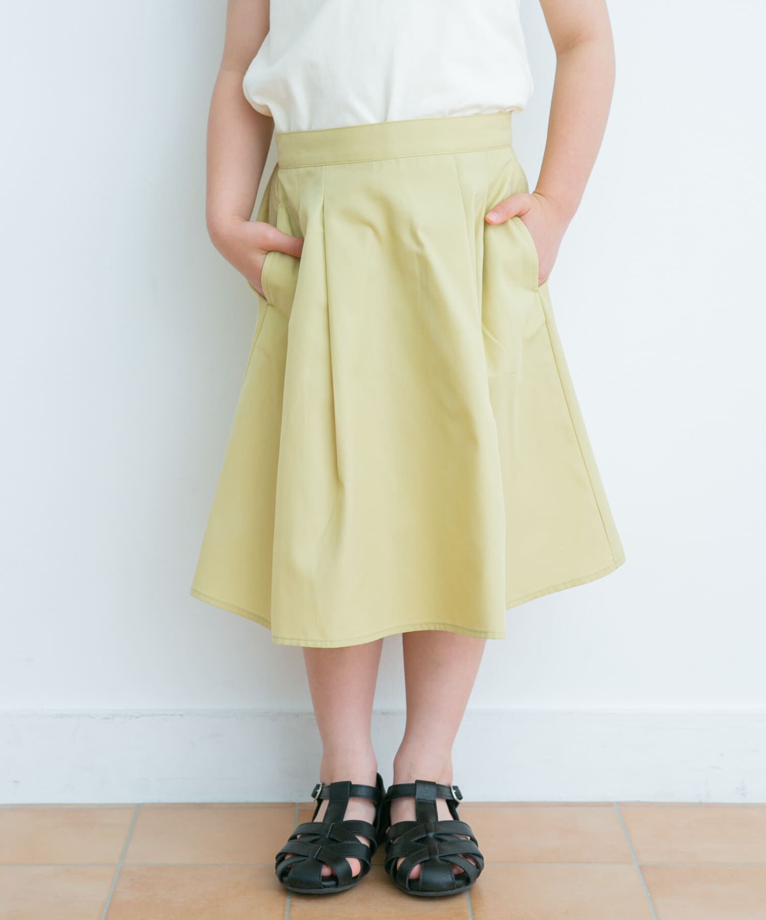URBAN RESEARCH DOORS「『親子リンク』ウエストタックフレアスカート(KIDS)」|その他|イエロー
