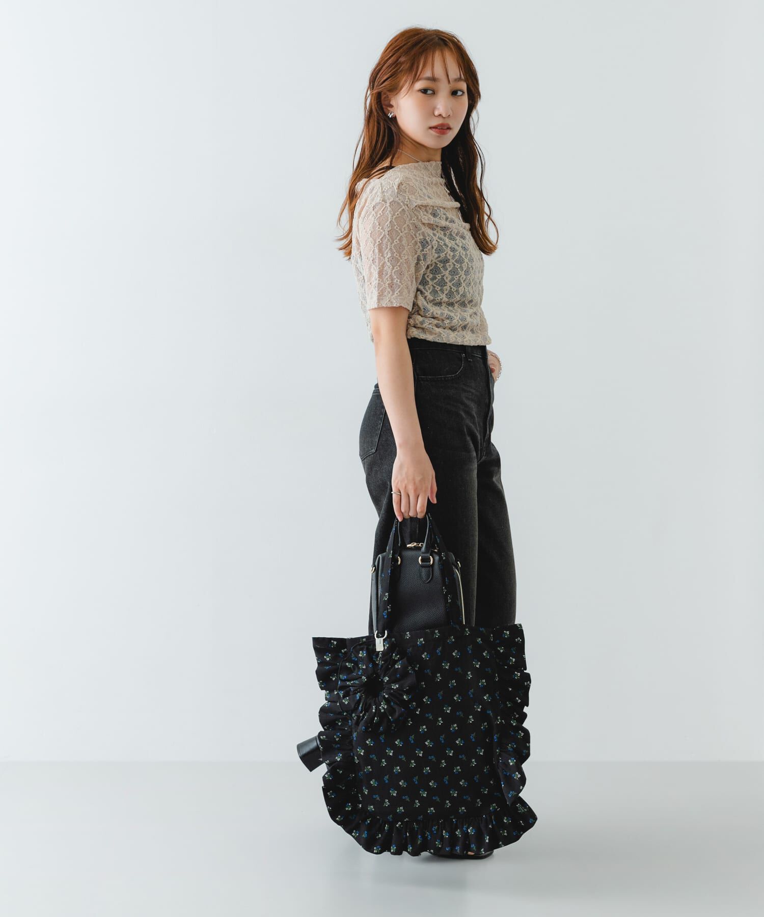 RODE SKO「シュシュセットサイドフリルトート」|トートバッグ|