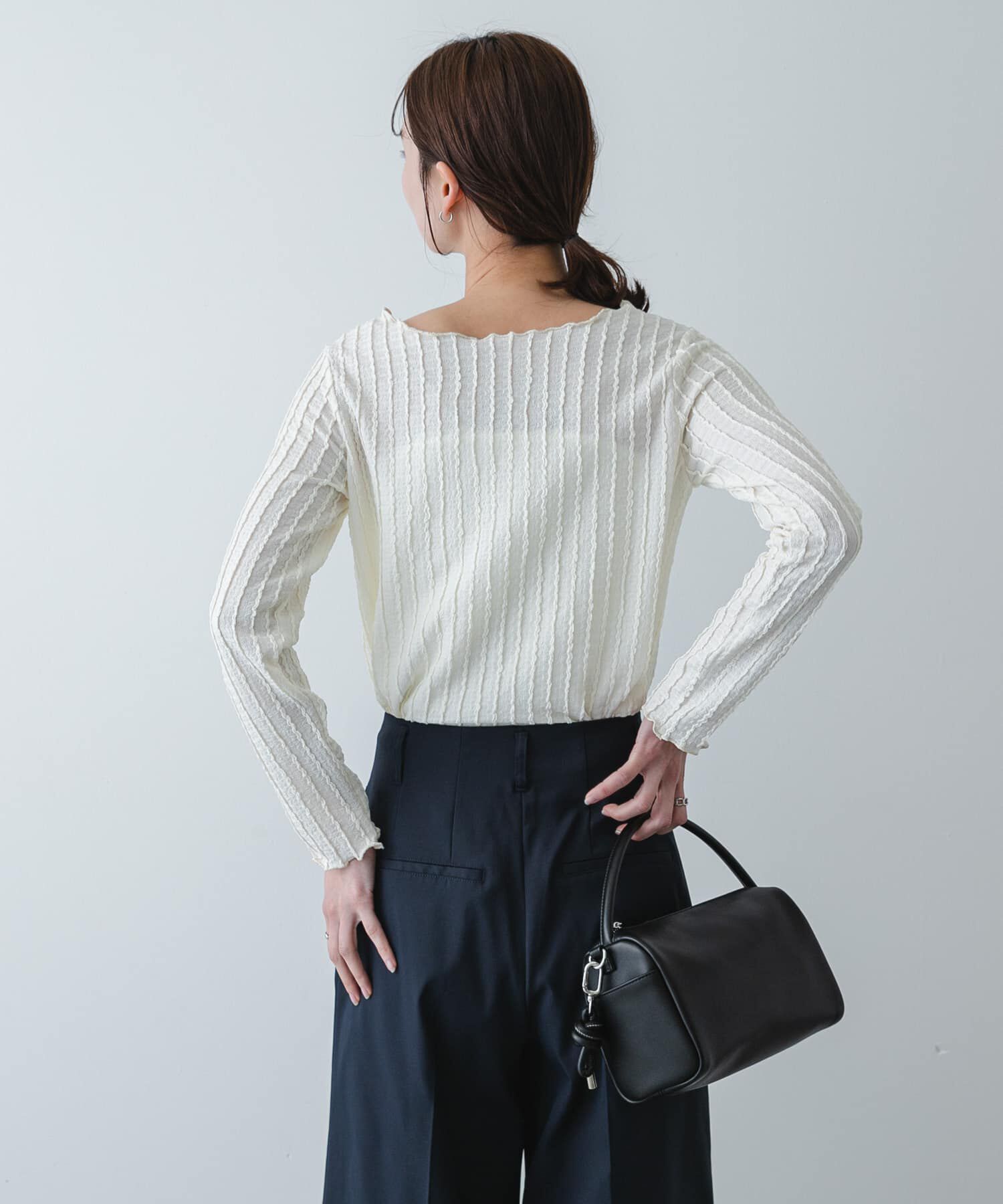 SENSE OF PLACE by URBAN RESEARCH「ジャガードクロップドトップ」|Tシャツ・カットソー|