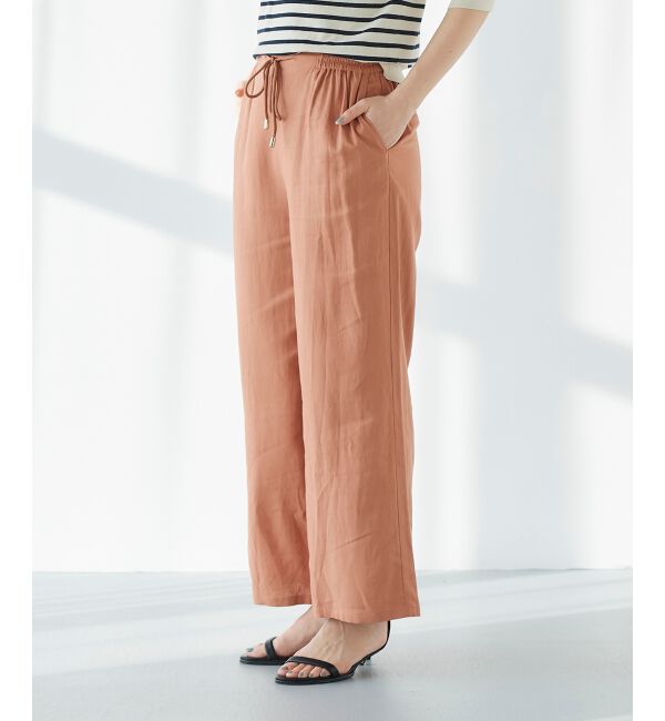 le.coeur blanc「《手洗い可能》レーヨン麻イージーパンツ」|その他|
