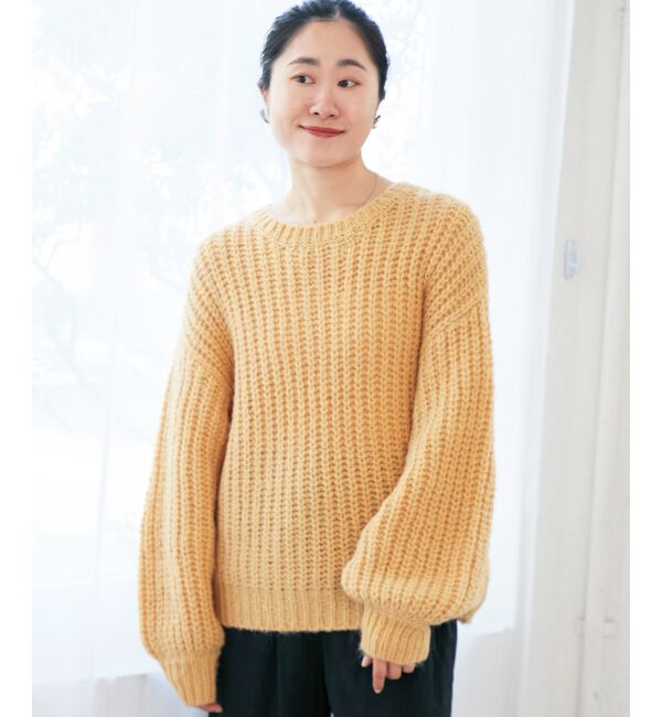  「《WEB限定アイテム》ヘアリーヤーンローゲージニット」|ニット・セーター|