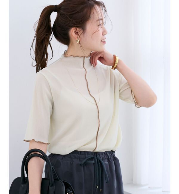  「《WEB限定アイテム》メロウシアーハイネックトップス」|Tシャツ・カットソー|