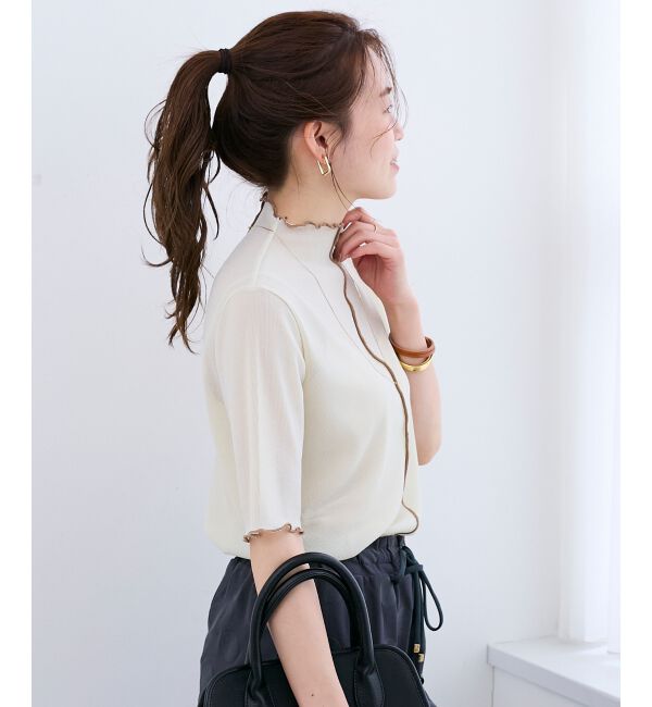  「《WEB限定アイテム》メロウシアーハイネックトップス」|Tシャツ・カットソー|