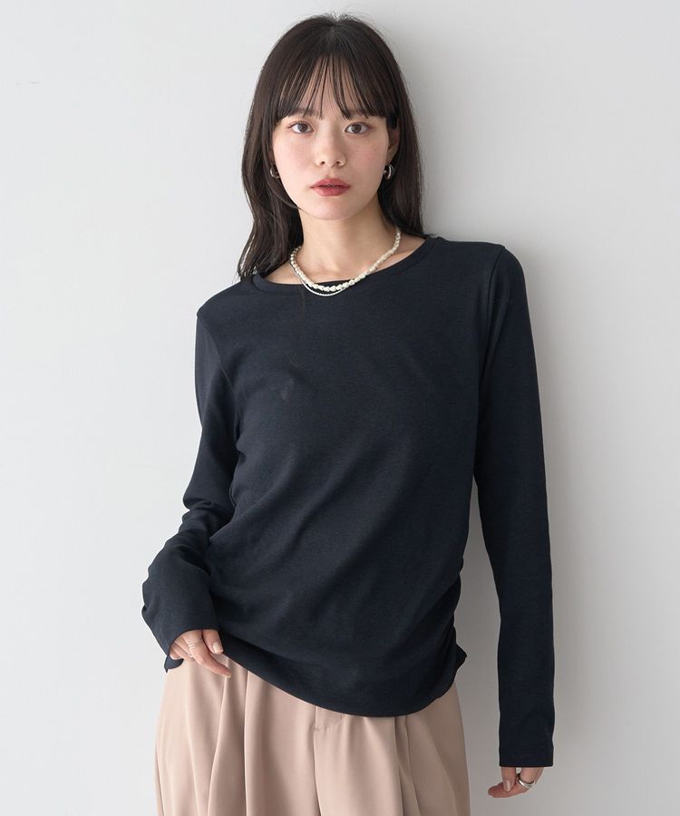 earth music&ecology「サイドギャザープルオーバー」|Tシャツ・カットソー|