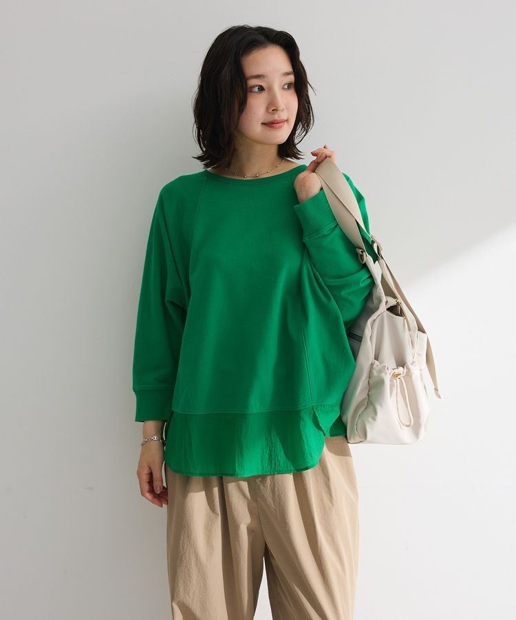 Green Parks「七分袖ドルマン裏毛シアードッキングプルオーバー」|Tシャツ・カットソー|