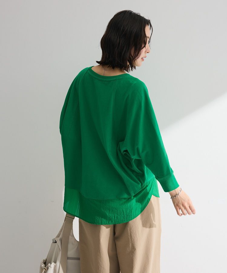 Green Parks「七分袖ドルマン裏毛シアードッキングプルオーバー」|Tシャツ・カットソー|