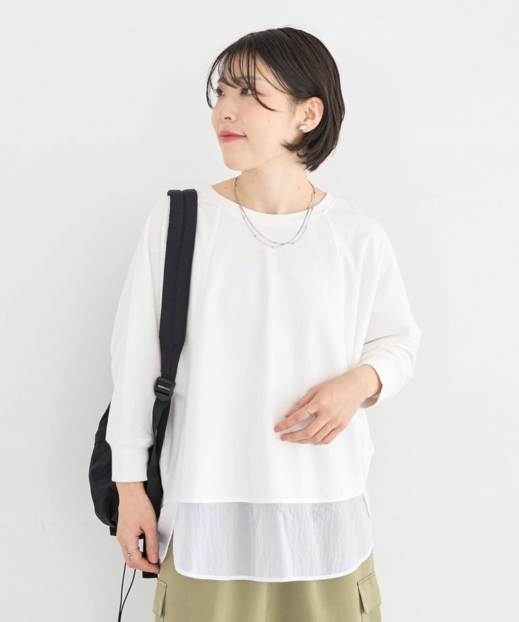 Green Parks「七分袖ドルマン裏毛シアードッキングプルオーバー」|Tシャツ・カットソー|