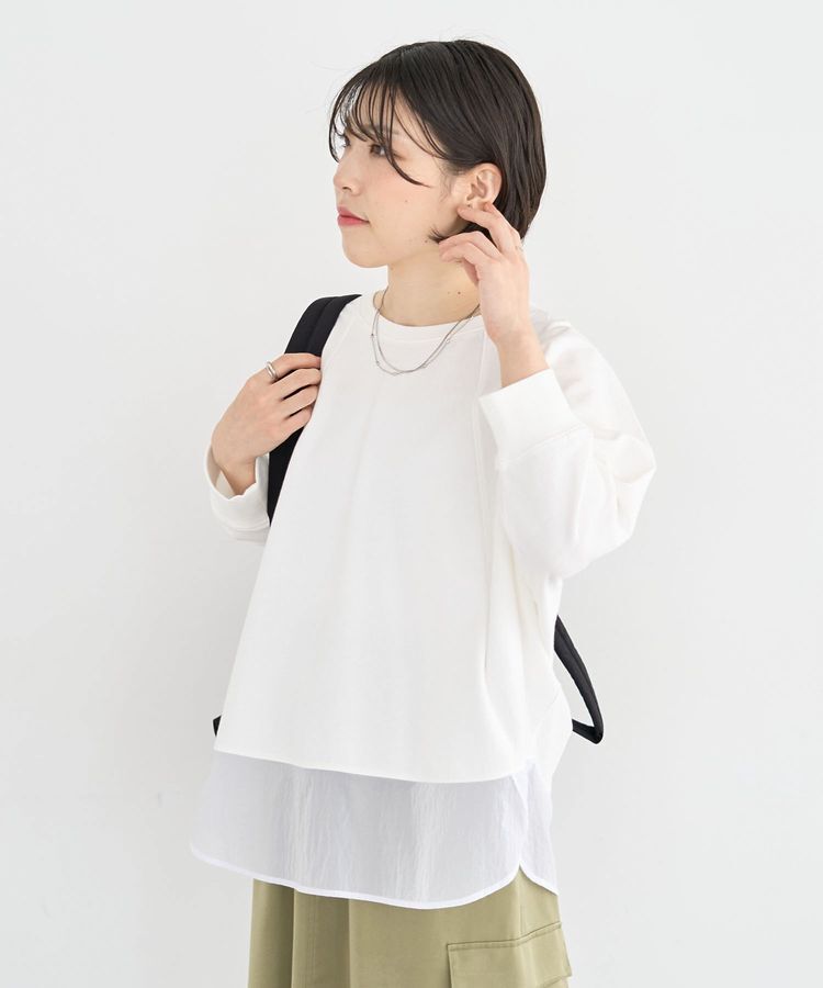 Green Parks「七分袖ドルマン裏毛シアードッキングプルオーバー」|Tシャツ・カットソー|