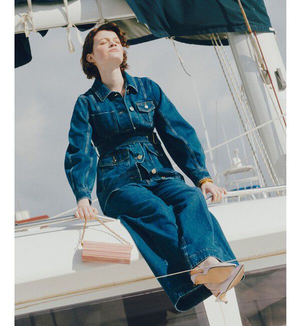 LOULOU WILLOUGHBY「ハイウエストワイドデニムパンツ」|デニム|