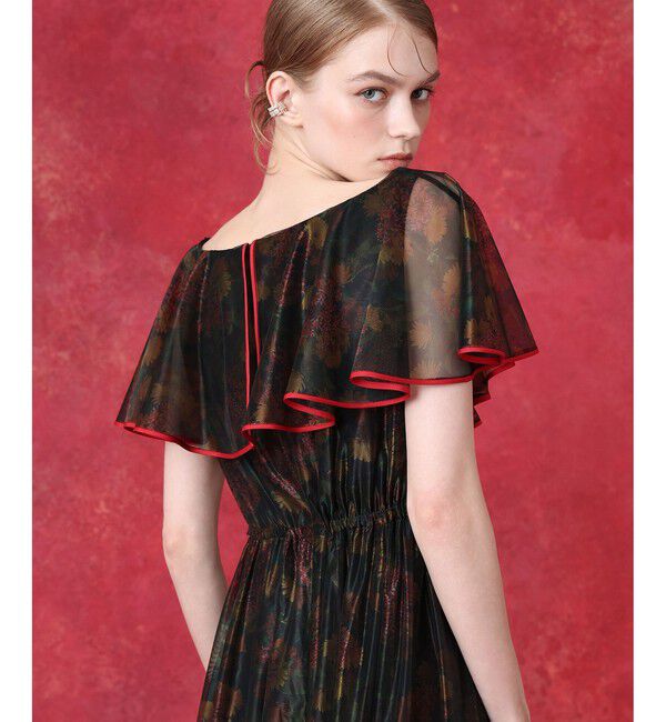 LOULOU WILLOUGHBY「グロッシーフラワーワンピース」|ワンピース|