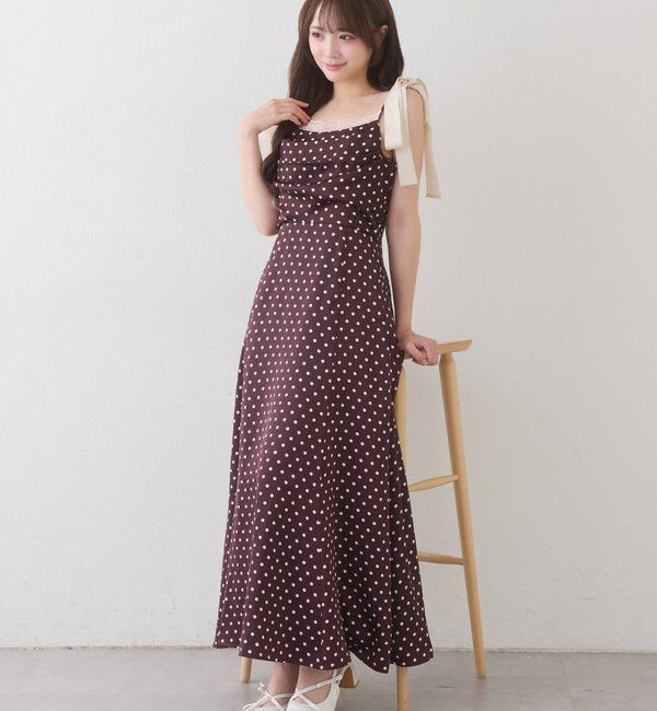  「クロスリボンビジュー付きサテンミュール」|その他|