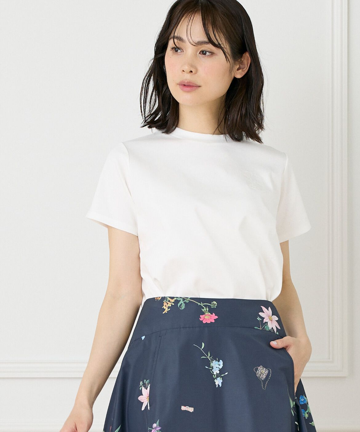 Maglie le cassetto「《大きいサイズ》LOVERコンパクトTシャツ」|Tシャツ・カットソー|オフホワイト1