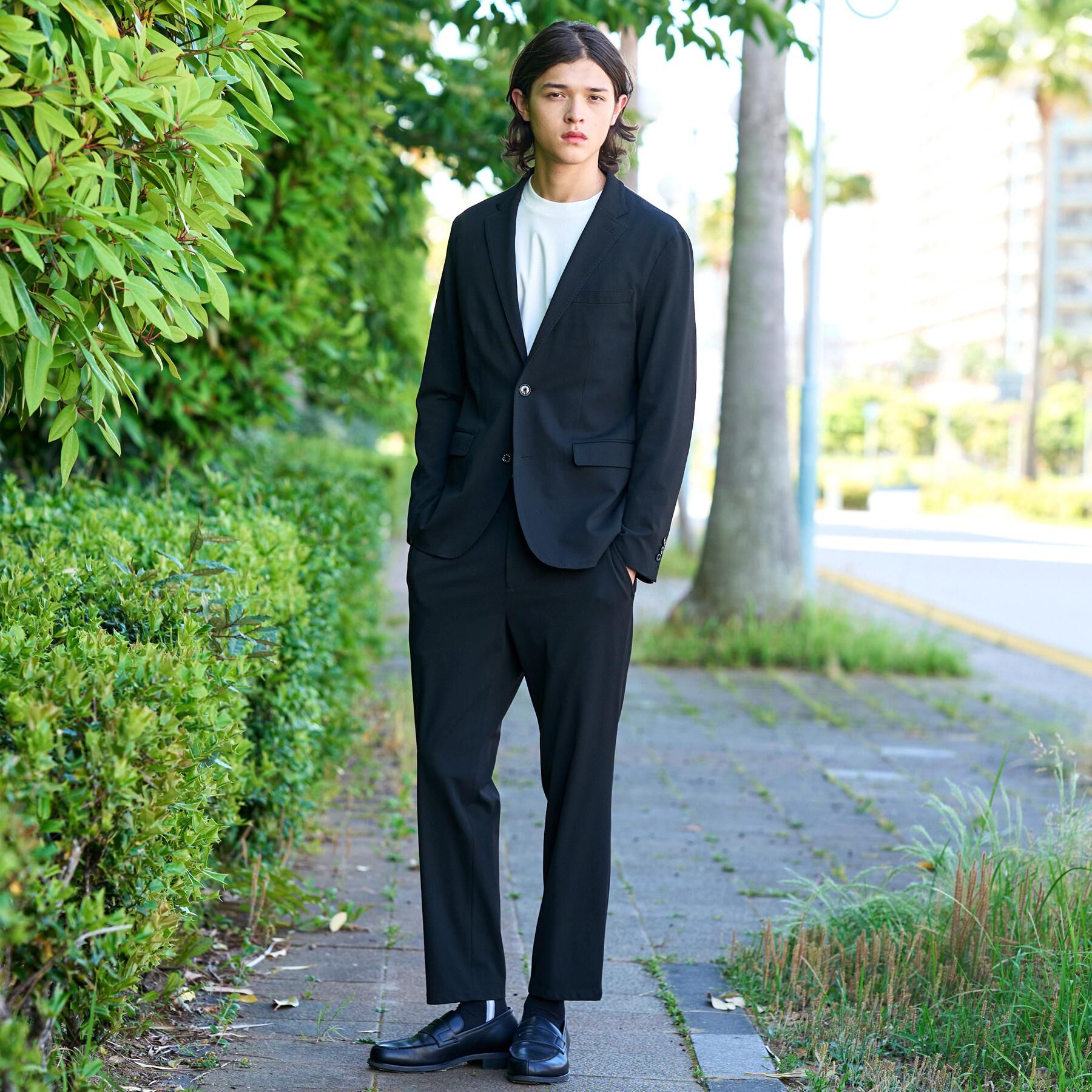 DRESSTERIOR「【マルチ2WAYストレッチ/セットアップ可】CARREMAN ライトジャージージャケット」|テーラードジャケット|