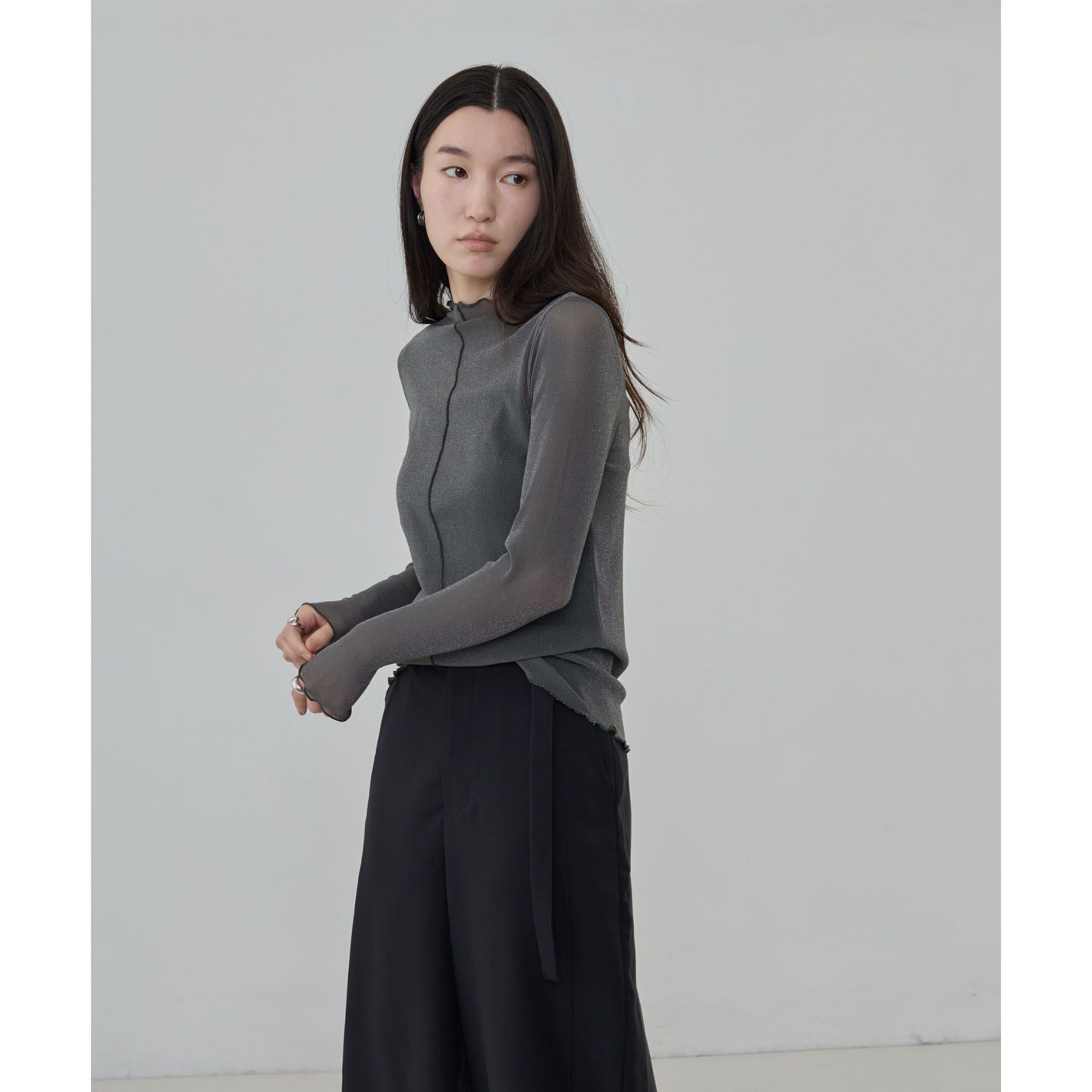 GALLEST「シアーラメハイネックカットソー」|Tシャツ・カットソー|