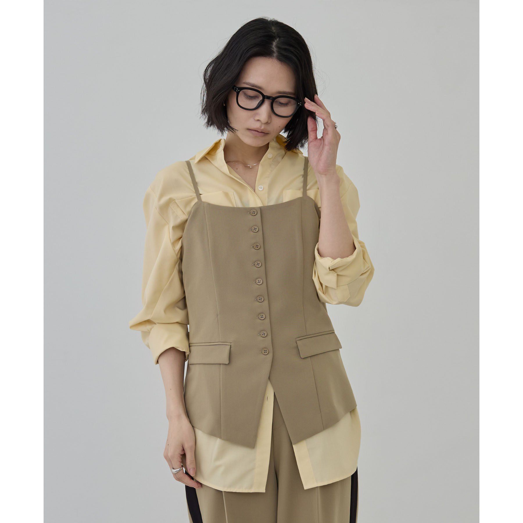 GALLEST「Comfy Set Up｜キャミジレ【セットアップ対応／通勤／カセット服】」|ベスト・ジレ|