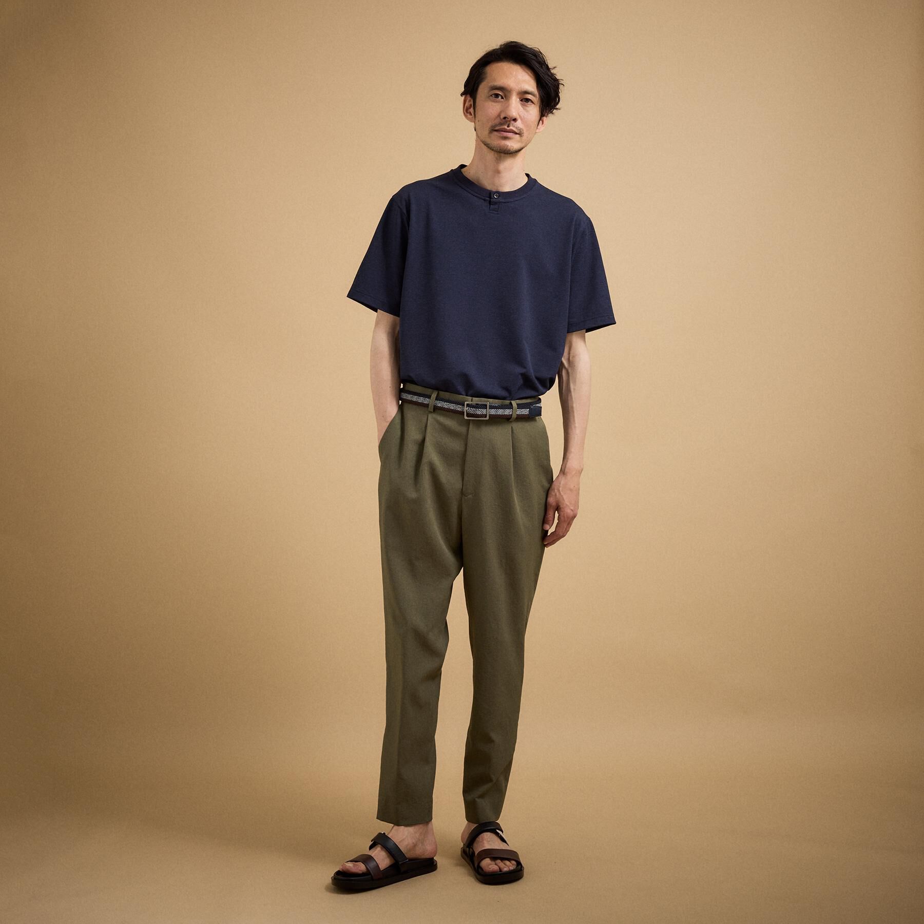 TAKEO KIKUCHI「【ゴルフにも】ゴムメッシュリバーシブルベルト」|ベルト|