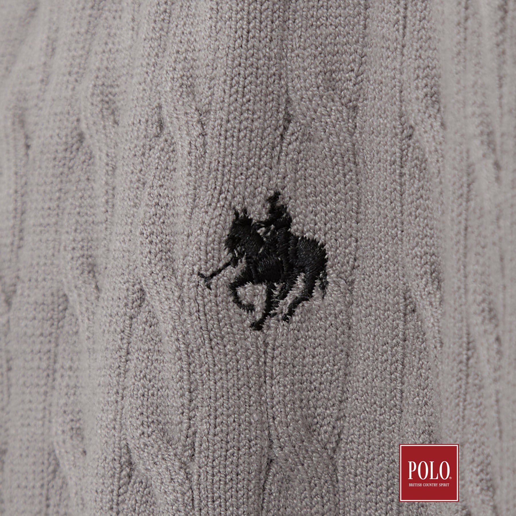 THE SHOP TK「POLO BCS/ケーブルクルーカーディガン」|カーディガン|