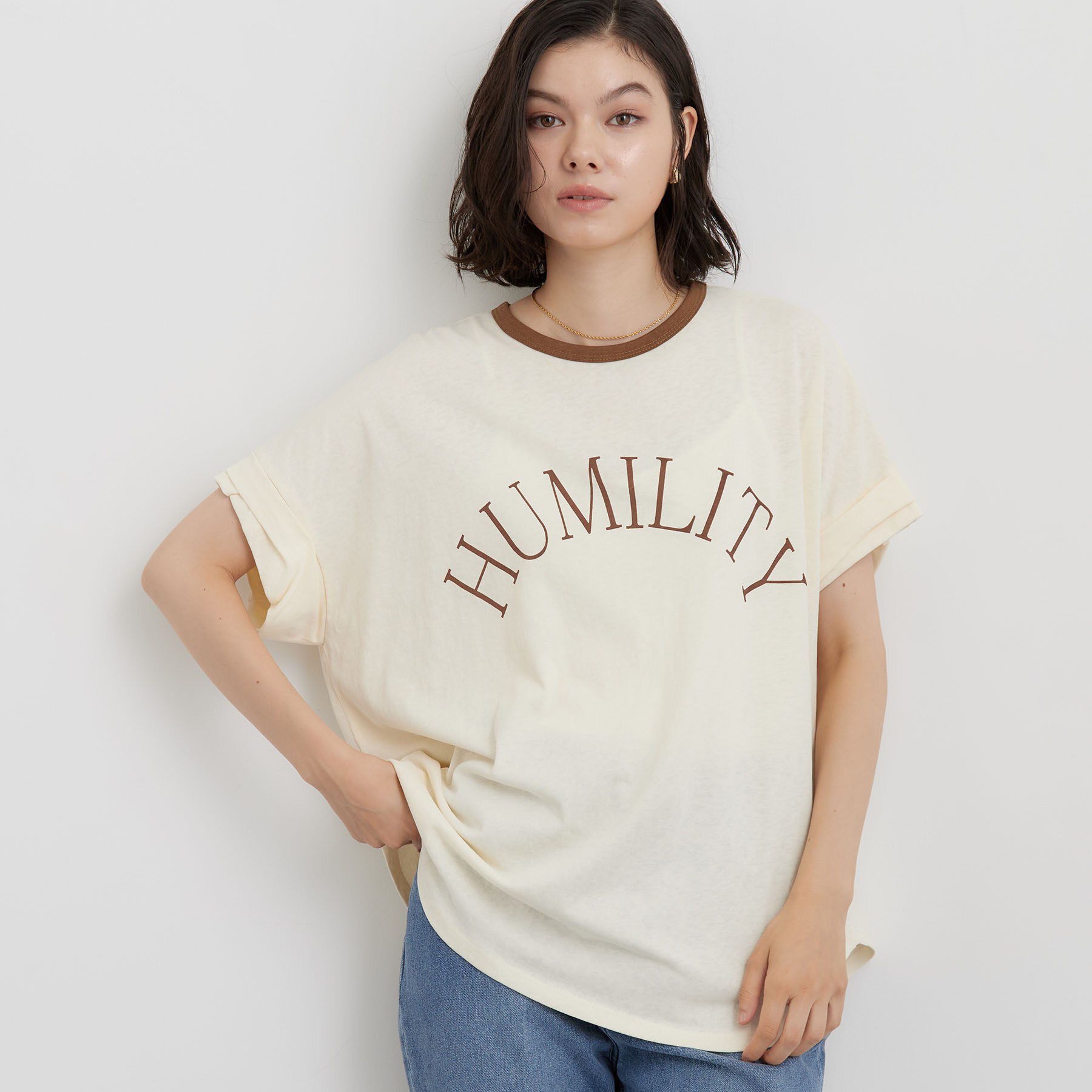 THE SHOP TK「リンガーロゴTシャツ」|Tシャツ・カットソー|