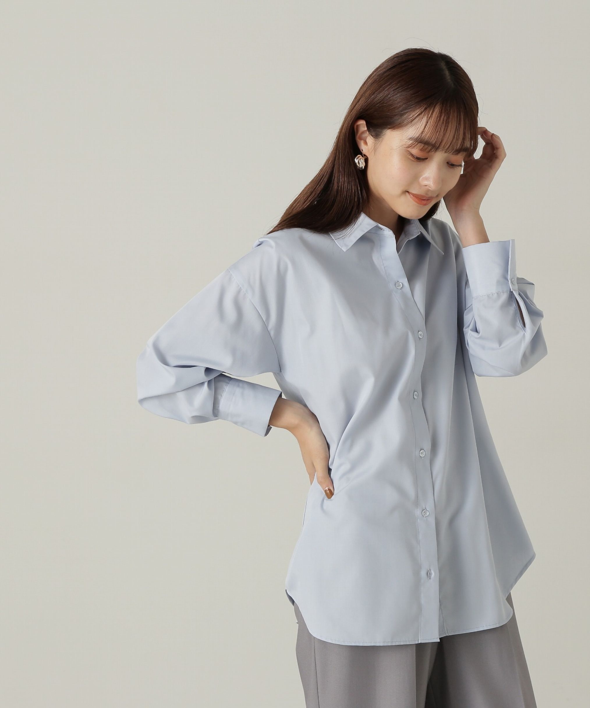 PROPORTION BODY DRESSING「チュールビスチェ付シャツ24AW」|シャツ・ブラウス|